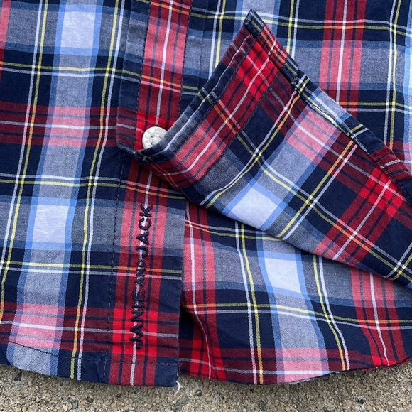 Janie and Jack Toddler White Boy Plaid Button Down Shirt - Picture 4 of 5